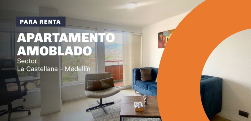 Apartamento ubicado en el sector de La Castellana en Medellín para la renta